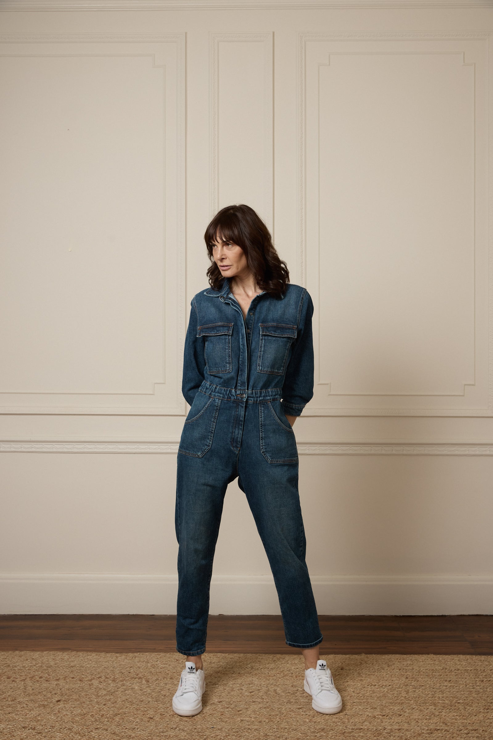 Petite Denim Jeans Jumpsuits for Women Donna Ida