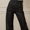 Emilia The Patch Pocket Super Wide Leg Flare | Oil Slick [Black]