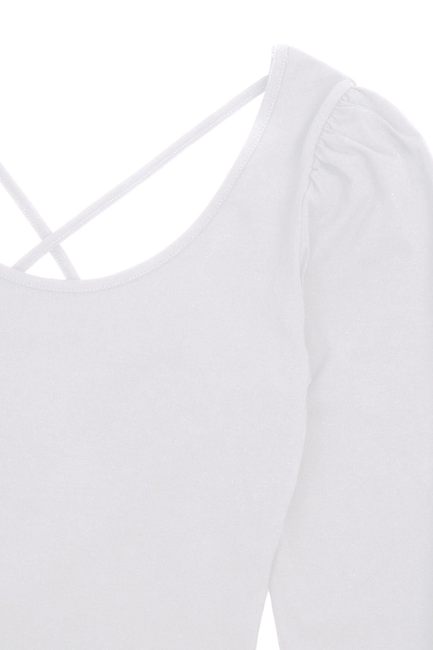 Puff Tee with Criss Cross | Milk