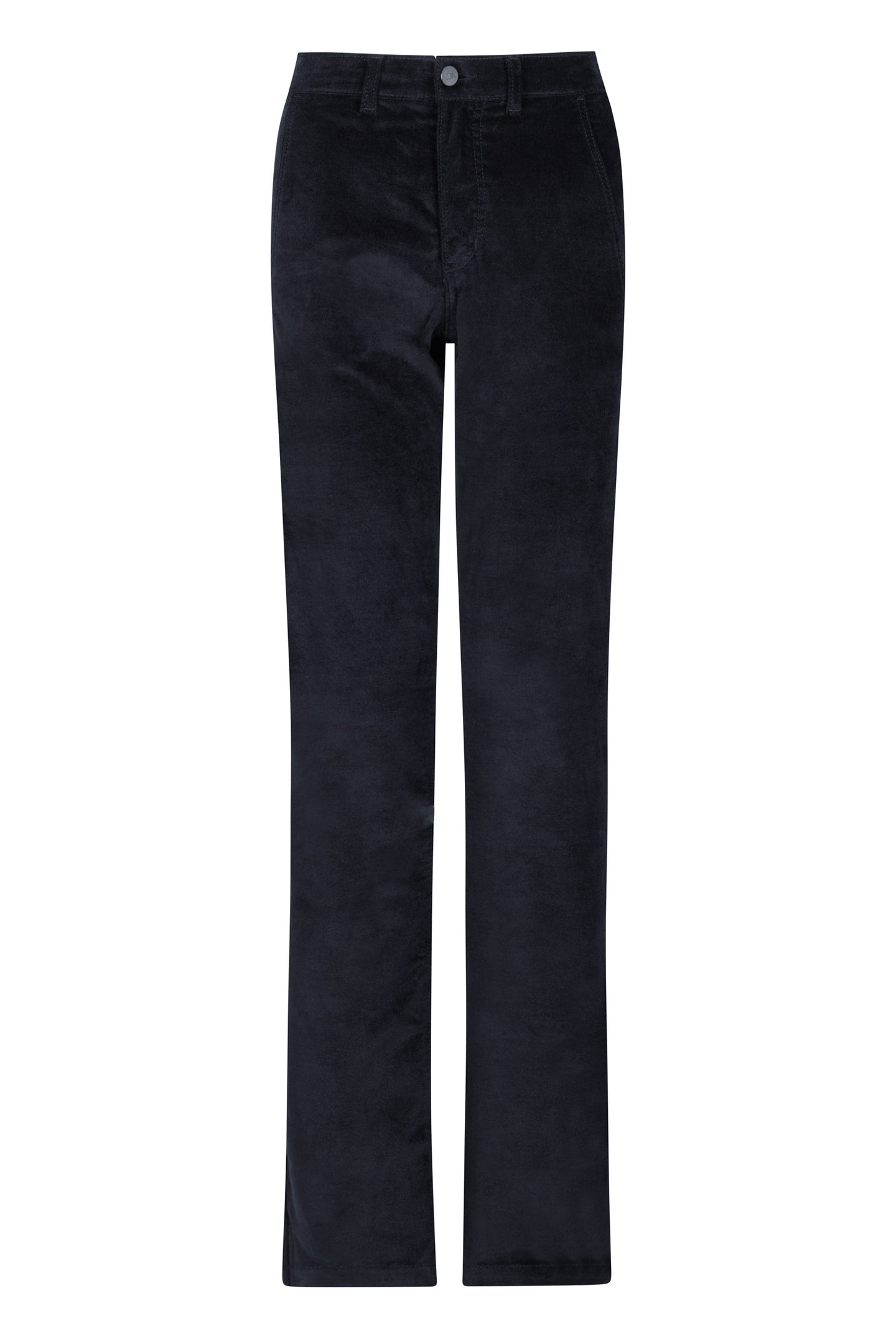 Velma The Mid Rise Perfectly Slim Trouser | Noir Velvet [Blackest]